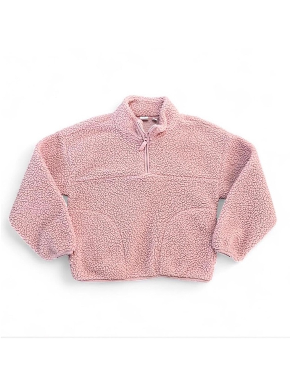 GAP Pink Sherpa Half-Zip Fleece Pullover Girls Size 8